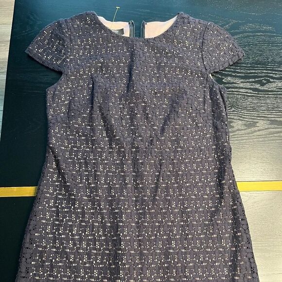 Suzi Chin Sheath Lace Dress - Size 2 - Navy - EUC - Picture 4 of 7